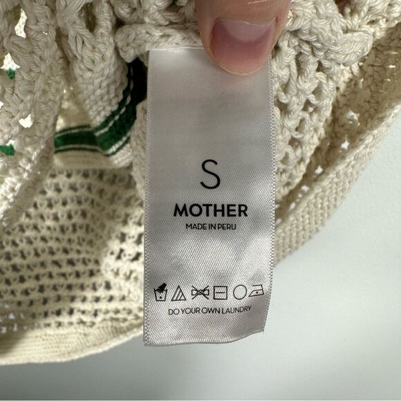 Mother Be Square “Fresh” Boho Crochet Open Knit Pullover Sweater Top Size Small - Picture 8 of 15